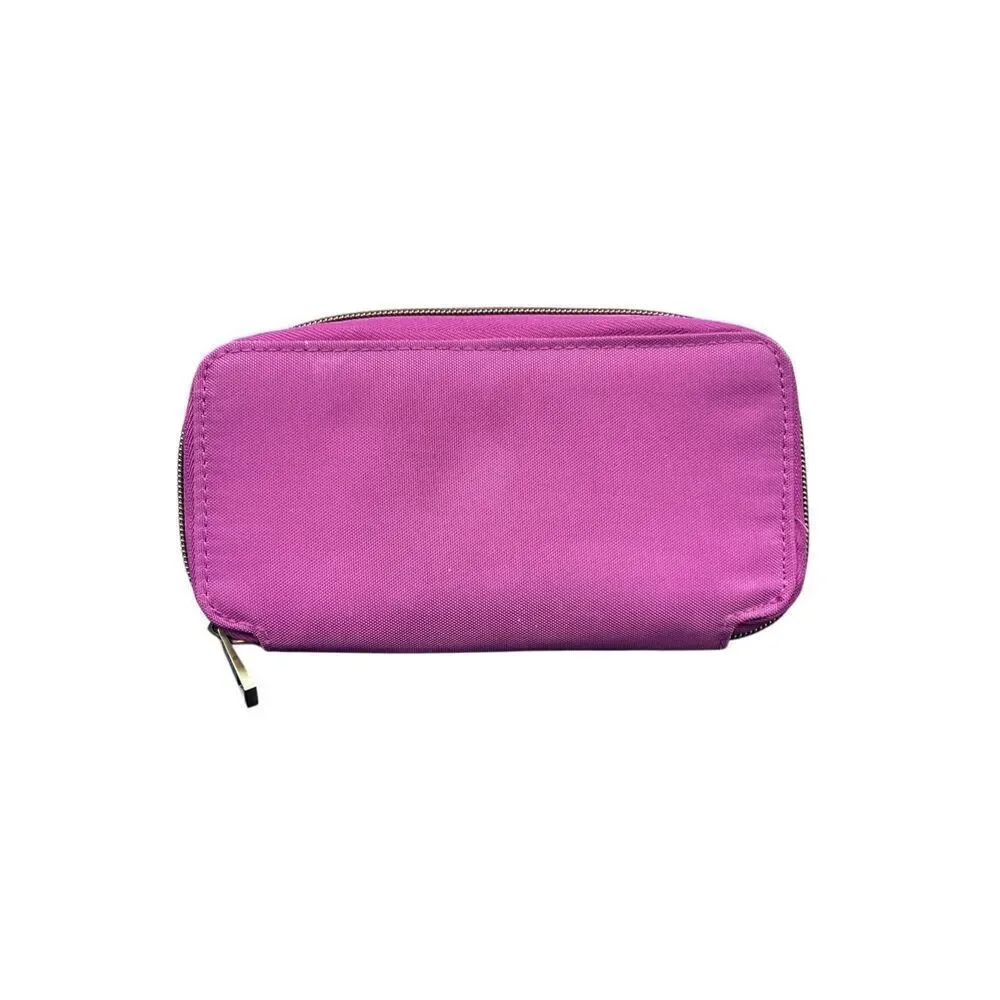 TRAVELON Clutch Zip Around Wallet Rose RFID Blocking Plum Purple Interior